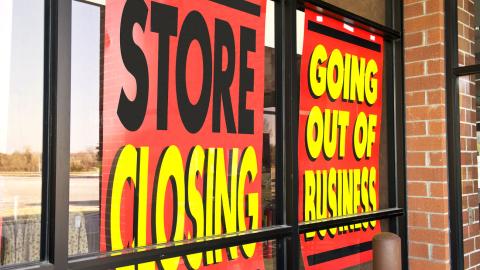 Horizontal Shot Of Signs Of The Recession/ Going Out Of Business; Shutterstock ID 242590234